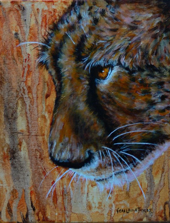 Deep in Thought (Cheetah) - Acrylic SOLD