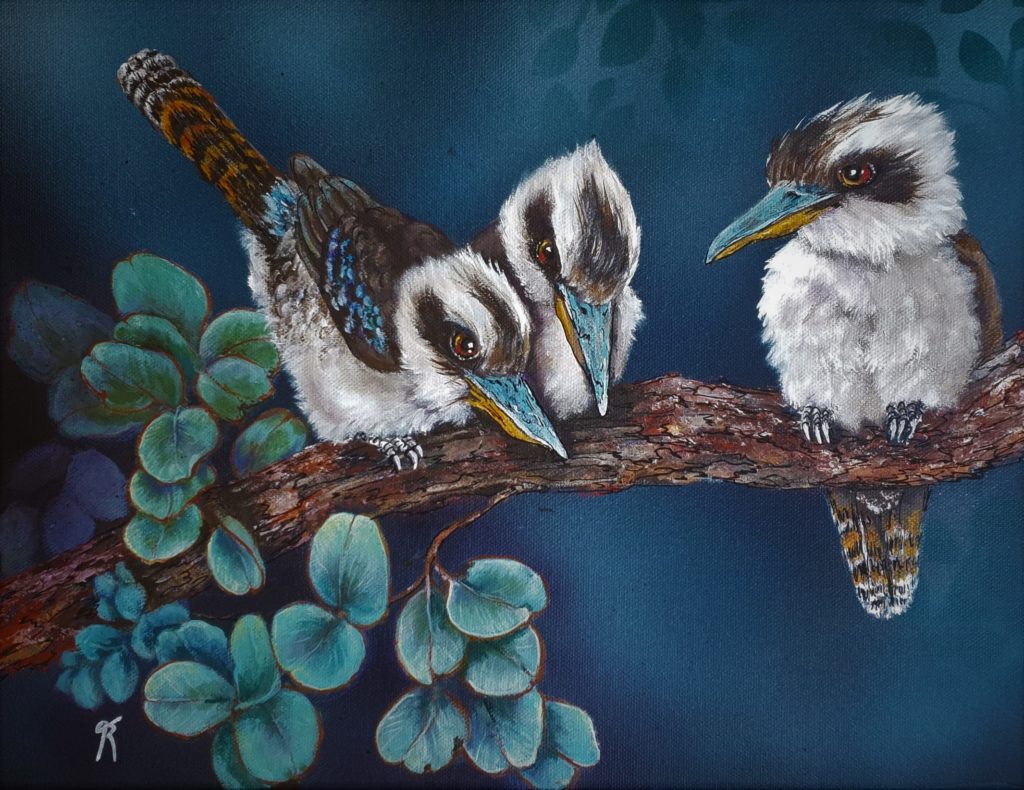 "Three for Tea"  acrylic on stretched canvas SOLD